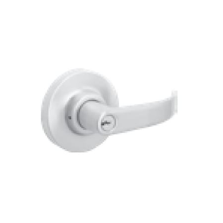 Dorma Key-In-Curved Lever, Classroom Function, Key Locks or Unlocks Lever, Schlage C Keyway, 626 Satin 8C08-626